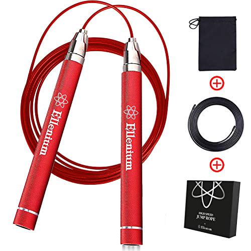 Speed Jump Rope Skipping Anti-Slip Handles Adjustable & Self-Locking Boxing MMA Home Workout Fitness Gear with 360 Degree Spin 